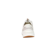 Liu Jo Weiße Damen-Sneaker aus Leder mit klobiger Sohle und goldfarbenen Metallic-Akzenten an Ferse und Rückseite