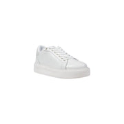 Weißer Plateau-Sneaker von Liu Jo Damenschuhe mit glänzendem Leder-Obermaterial und passenden Schnürsenkeln für Frühling und Sommer
