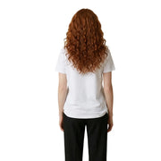 Weißes Damen-T-Shirt von Liu Jo aus Baumwolle mit Rundhalsausschnitt und kurzen Ärmeln, schlichtem, minimalistischem Design und weichem Stoff