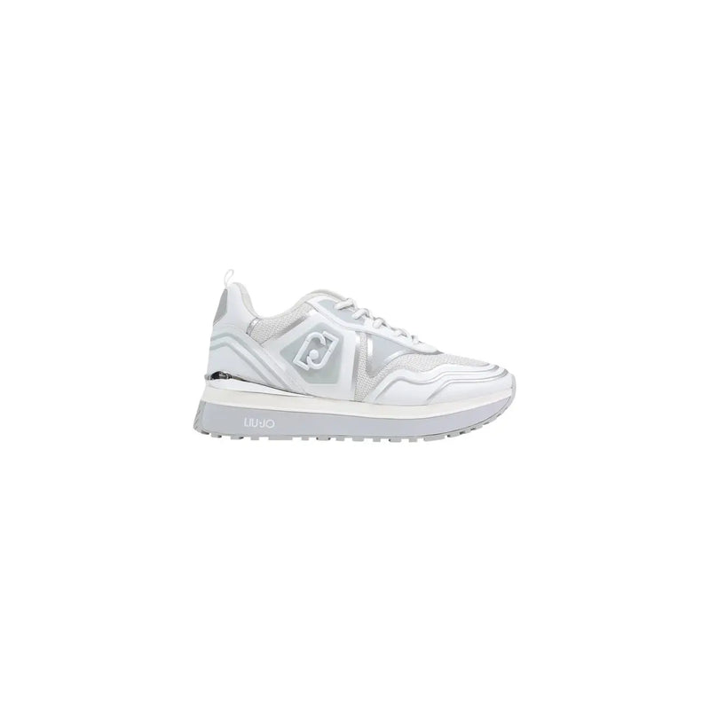 Liu Jo Weiße Damen-Sneaker Maxi Wonder aus Kunstleder in Weiß und Silber mit modernem, klobigem Sohlendesign