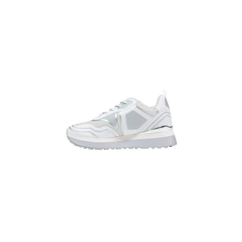 Liu Jo Weiße Damen-Sneaker aus Kunstleder, Maxi Wonder, mit weißem und silbernem Mesh und klobiger Sohle