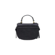 Love Moschino schwarze Damenhandtasche aus strukturiertem Leder mit top Griff und goldfarbene Beschläge, Maße: B 21 x H 17 x L 8 cm