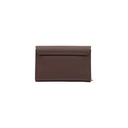 Ein elegantes, minimalistisches braunes Polyurethan Love Moschino Damen-Clutch mit dezentem Glanz und sauberen Kantennähten