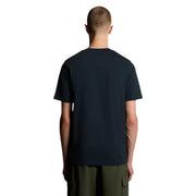 Schwarzes Kurzarmshirt mit Rundhalsausschnitt t-shirt aus Baumwolle von Lyle und Scott, entworfen für Herren-Freizeitkleidung