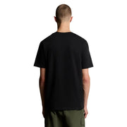 Lyle and Scott Herren-T-Shirt aus Baumwolle, schwarz, kurzärmelig, Rundhalsausschnitt, Freizeitkleidung aus einfarbigem Material