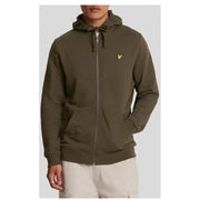 Olive green zip-up hoodie from Lyle & Scott Men’s Black Hooded Sweatshirt collection