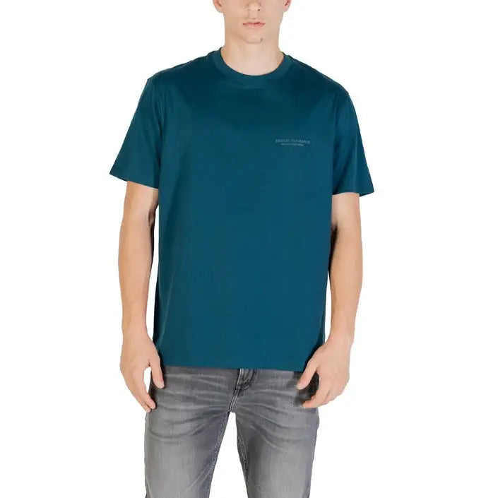 Teal crew neck T-shirt for men displayed in the men’s Teal Crew Neck T Shirt product image