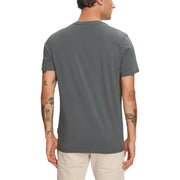 Napapijri Männer t-shirt Dunkelgraues, kurzärmeliges Oberteil mit Rundhalsausschnitt, dezent strukturiertem Stoff und minimalistischem Design