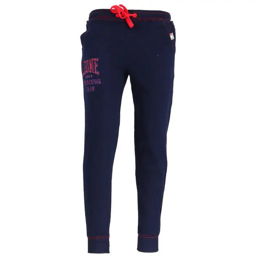 Marineblaue Jogginghose mit rotem Kordelzug, abgebildet im Produkt „Marineblaue Jogginghose mit rotem Kordelzug“