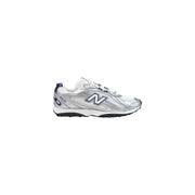 New Balance Damen-Sneaker zum Hineinschlüpfen, blau, aus Synthetik, mit silber-weißem Mesh-Obermaterial und marineblauen Akzenten