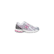 New Balance Graue Damen-Skate-Sneaker aus Textil zum Hineinschlüpfen mit weißem und rosa Laufschuhdesign und grauen Akzenten