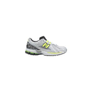 New balance Graue Damen-Sneaker aus Synthetik mit silber- und neongelbem Mesh-Obermaterial und schwarzen Akzenten