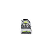 New Balance graue Damen-Sneaker aus Synthetik mit grau-neongrünem Mesh-Obermaterial und Gummisohle