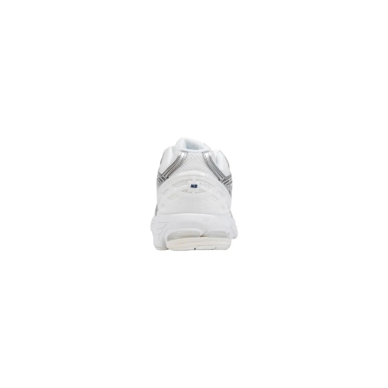 New balance Weiße Damen-Sneaker aus Synthetik, Schnürschuhe mit silbernen Akzenten und gepolsterter Sohle