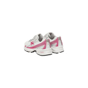 New Balance Weiße Damen-Sneaker aus Synthetik in modernem Design mit weißen und rosa Akzenten und grauen Details