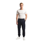 Schwarze Jogginghose aus Baumwollfleece für Herren von The North Face in Marineblau mit elastischem Bund und gerippten Bündchen