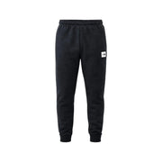 Schwarze Herren-Jogginghose aus Baumwollfleece von The North Face mit weißem Logo-Patch am linken Oberschenkel