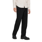 Only schwarze, maßgeschneiderte Herrenhose von and Sons aus Viskosemischung mit geradem Bein und dezenten Bundfalten.