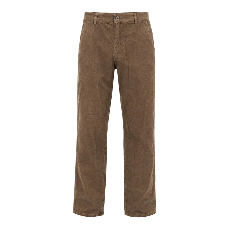 Only and Sons Herren-Cordhose in Braun mit geradem Bein, klassischem Schnitt und sichtbaren Ziernähten