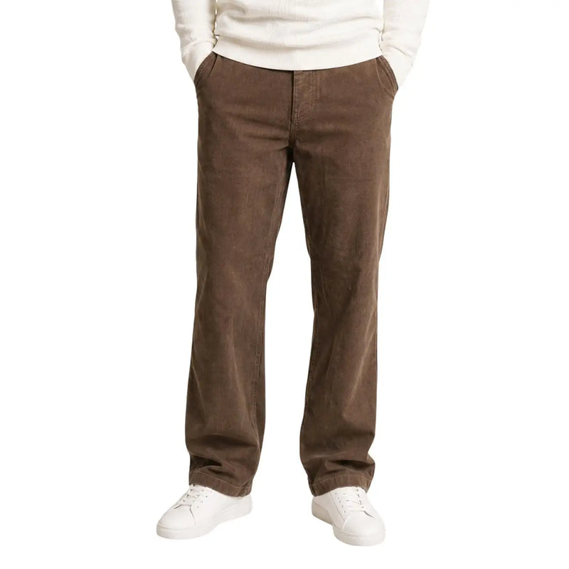 Only and Sons Herren-Cordhose in Braun mit geradem Schnitt, lockerer Passform und klassischem Fünf-Taschen-Design