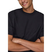 Only & Sons Männer t-shirt Schwarzes Kurzarm-Shirt mit Rundhalsausschnitt aus angenehmem Stoff für die Freizeit.