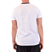 Weißes Herren-T-Shirt von Paul and Shark aus Baumwolle mit schwarzem Rippstrickkragen und -bündchen an Ärmeln, normale Passform, kurze Ärmel