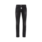 Dark grey slim-fit denim jeans with subtle fading from Philipp Plein for women