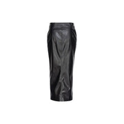 Pinko Schwarzer Damenrock aus Polyester mit elegantem, hochgeschnittenem Bund, dezenten Ziernähten vorne und Vordertaschen.