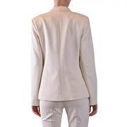 cremefarben pinko Damenblazer mit tailliertem, elegantem Design und Viskosemischgewebe mit Reverskragen