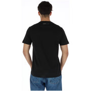 Plein sport black printed men’s t-shirt in 100% cotton with a small pareo logo tag at the neckline