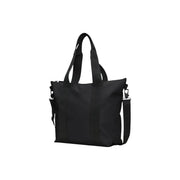 Schwarze Tragetasche aus Canvas mit zwei top Tragegriffe und abnehmbarer Schultergurt von Rains Women aus glänzendem Polyester