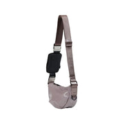 Eine elegante, mattgraue Umhängetasche mit glänzender Oberfläche und verstellbarem Riemen in der Farbe Rains Purple, Damen-Schultertasche aus Polyester, Mini-Größe