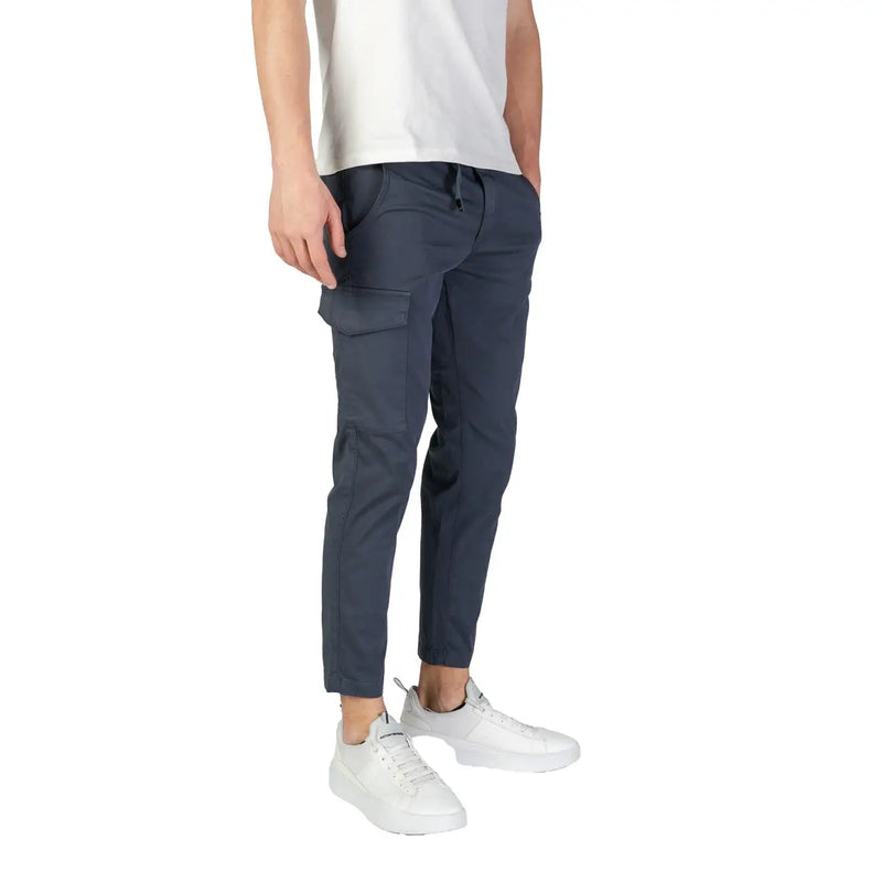 Refrigiwear Herren-Cargohose aus Baumwolle, dunkelblau, schmal geschnitten, mit sichtbaren Seitentaschen, für Herbst und Winter