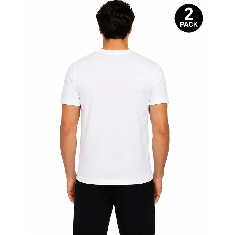 Roberto Cavalli Herren-Baumwollunterhemd, weiß, Kurzarm, klassischer Rundhalsausschnitt t-shirt Vorderansicht
