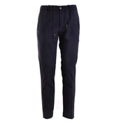 Rrd Herren-Hose aus blauem Polyamid, dunkelblau, schmal zulaufend, mit elastischem Bund und Kordelzug für bequemen Sitz