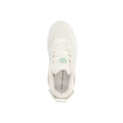 Weiße Stella McCartney Leder-Sneaker zum Hineinschlüpfen für Damen mit perforiertem Obermaterial und klobiger Sohle