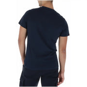 Superdry men t shirt in dark navy blue short sleeve round neck made of cotton for casual wear