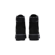 Timberland Schwarze, wasserdichte Damen-Lederstiefel mit 15 cm hohem, schwarzem Wildleder-Obermaterial und Gummisohle timberland Stiefel