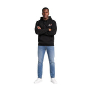 Schwarzer Tommy Hilfiger Jeans-Hoodie für Herren aus Bio-Baumwolle mit kleinem Logo auf der Brust, ein klassisches Freizeit-Basic