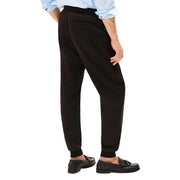 Tommy Hilfiger Herren-Jogginghose aus schwarzer Baumwolle mit lockerer Passform und von hinten sichtbarem elastischem Bund