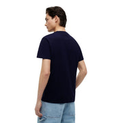 Tommy Hilfiger Herren-T-Shirt aus Bio-Baumwolle mit kurzen Ärmeln in Marineblau und lässigem Design