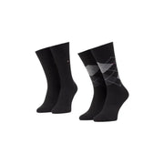 Tommy Hilfiger Herren Baumwollunterwäsche, schwarz kariert, Slip mit schwarzen Socken, einfarbig und grau mit Rautenmuster