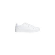 Tommy Hilfiger Weiße Damen-Sneaker aus Leder mit klarem, minimalistischem Design und dezentem seitlichem Logo.