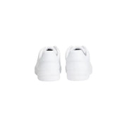 Weiße Ledersneaker mit klarem, minimalistischem Design und dezentem Branding an der Ferse von Tommy Hilfiger Frauen