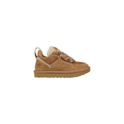 Brauner Ugg Damen-Sneaker aus hellbraunem Wildleder und Mesh mit weichem Shearling-Futter für Sport und Freizeit