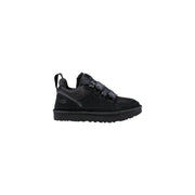 Schwarzer UGG Damen-Sneaker mit Obermaterial aus Mesh und Wildleder, gepolstertem Schaftrand und klobiger Gummisohle für sportliche Aktivitäten