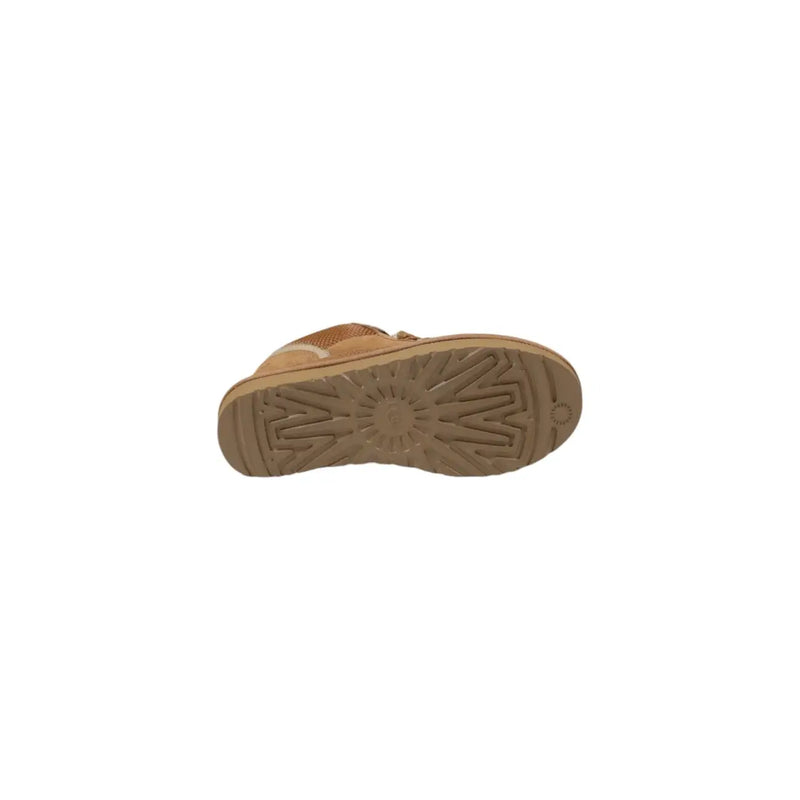 Hellbrauner UGG-Sneaker für Damen mit Obermaterial aus Wildleder und Gummisohle mit UGG-Starburst-Profil.