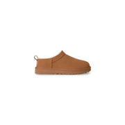 Hellbraune UGG-Damen-Slipper aus Wildleder mit weichem Lammfellfutter und Gummisohle für Frühling und Sommer