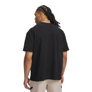 Under armour Schwarzes Herren-T-Shirt aus Baumwolle mit klassischer Passform und kurzen Ärmeln im lässigen Stil