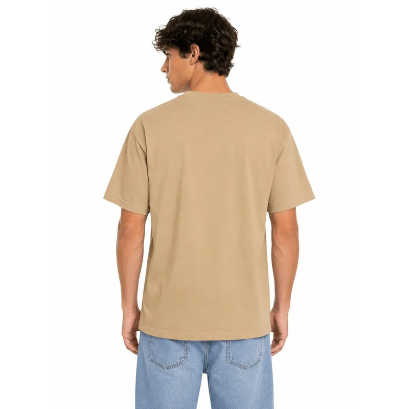 Vans Herren-T-Shirt aus Baumwolle, beige, kurzärmelig, Rundhalsausschnitt, aus weichem, atmungsaktivem Material für die Freizeit.
